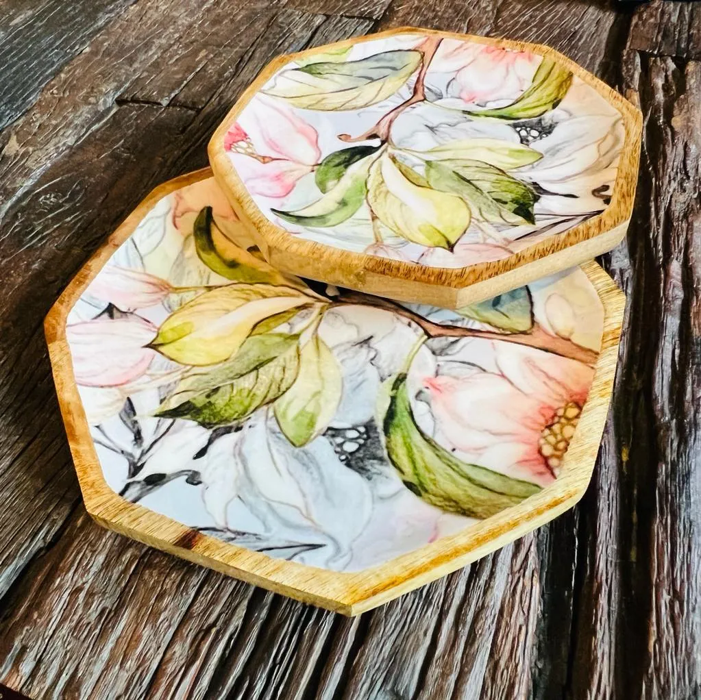 Nadia 1 : Wooden Platter ( Set of two)