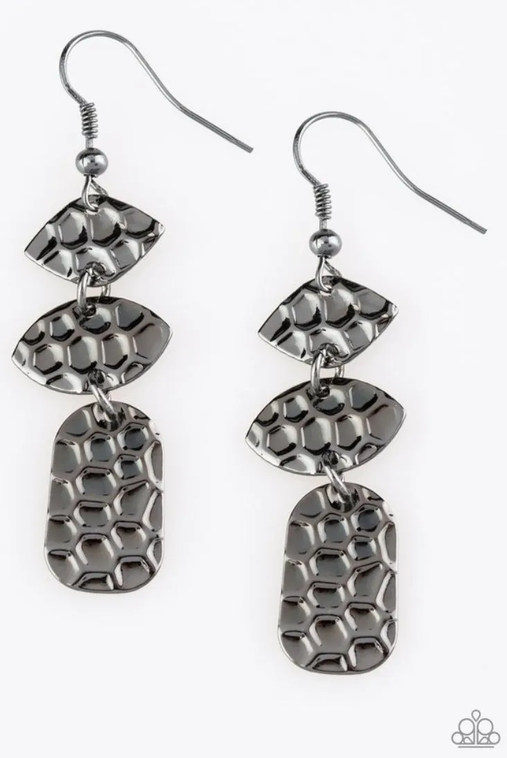 Nine to HIVE Silver Earrings  - Paparazzi Accessories