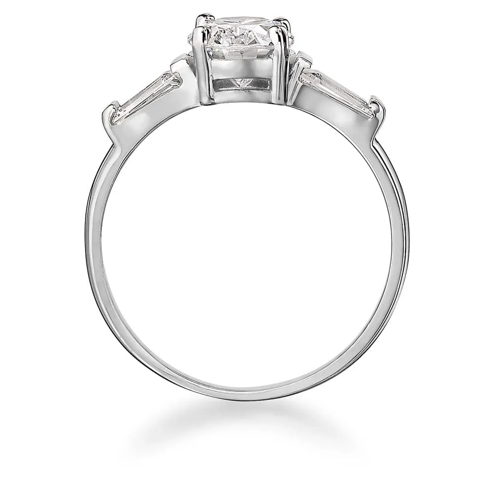 Oval Baguette Cut Ring