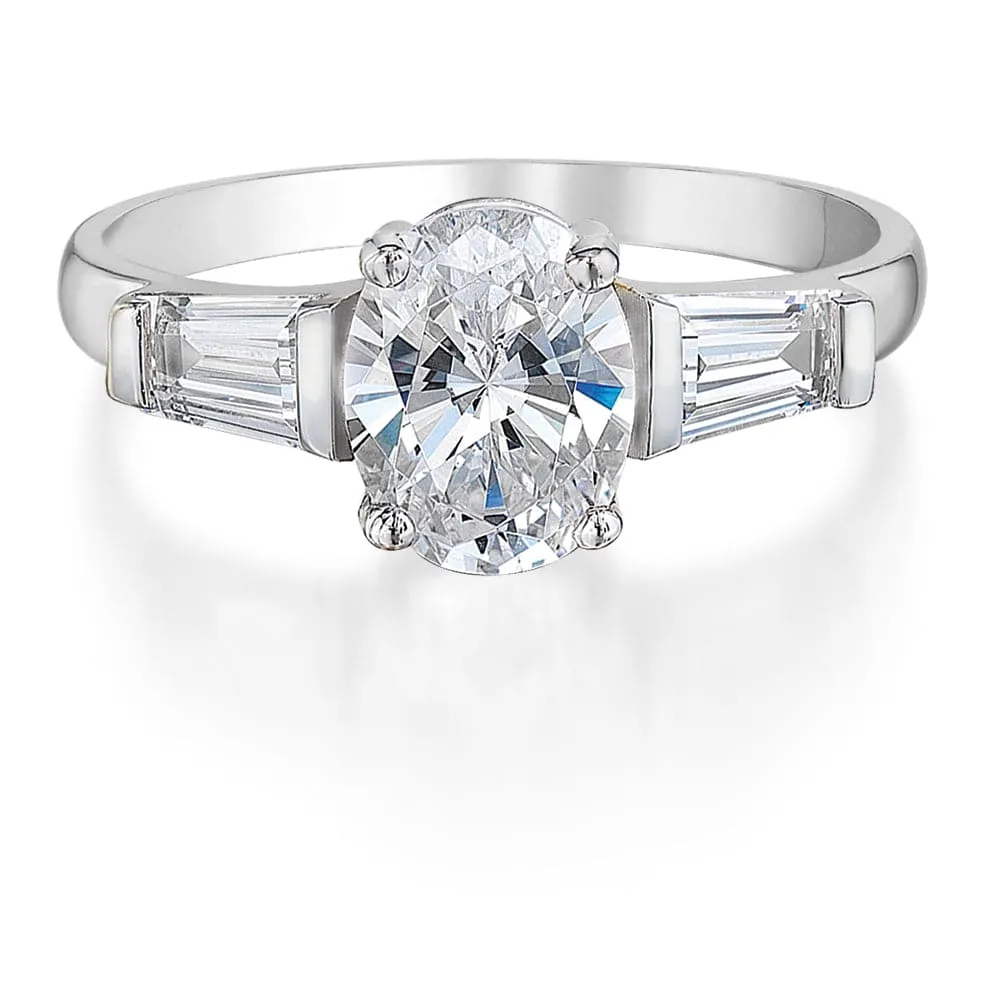 Oval Baguette Cut Ring
