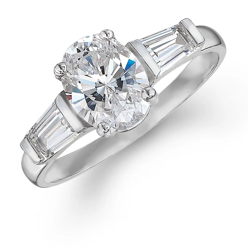 Oval Baguette Cut Ring