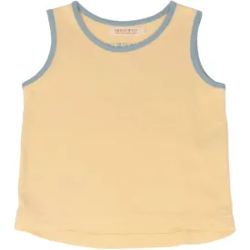 Oversized Tank Top, Creamy Mellow Yellow/Sky Blue