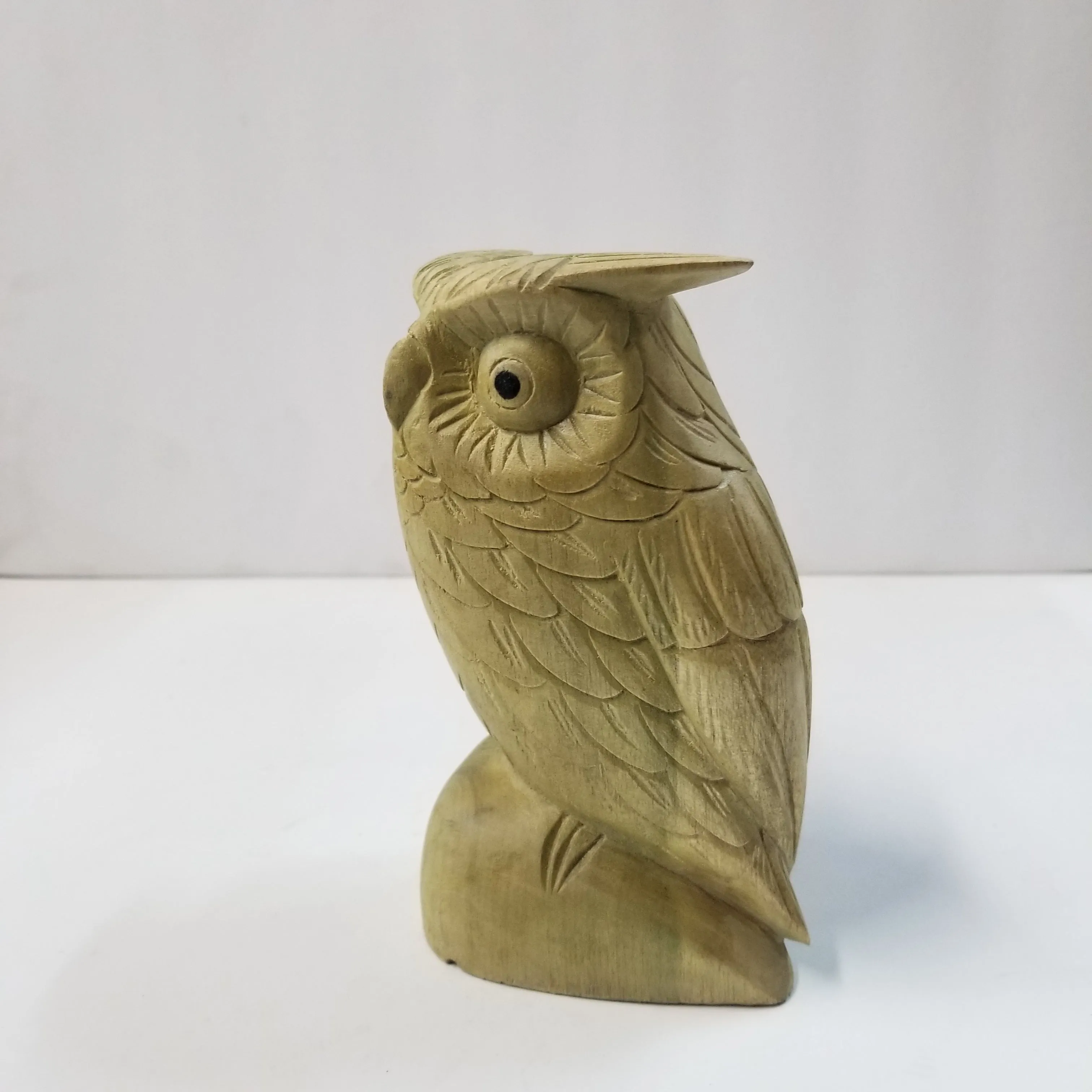 Owl Carved Wooden Statue