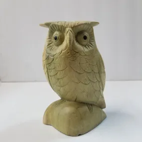 Owl Carved Wooden Statue