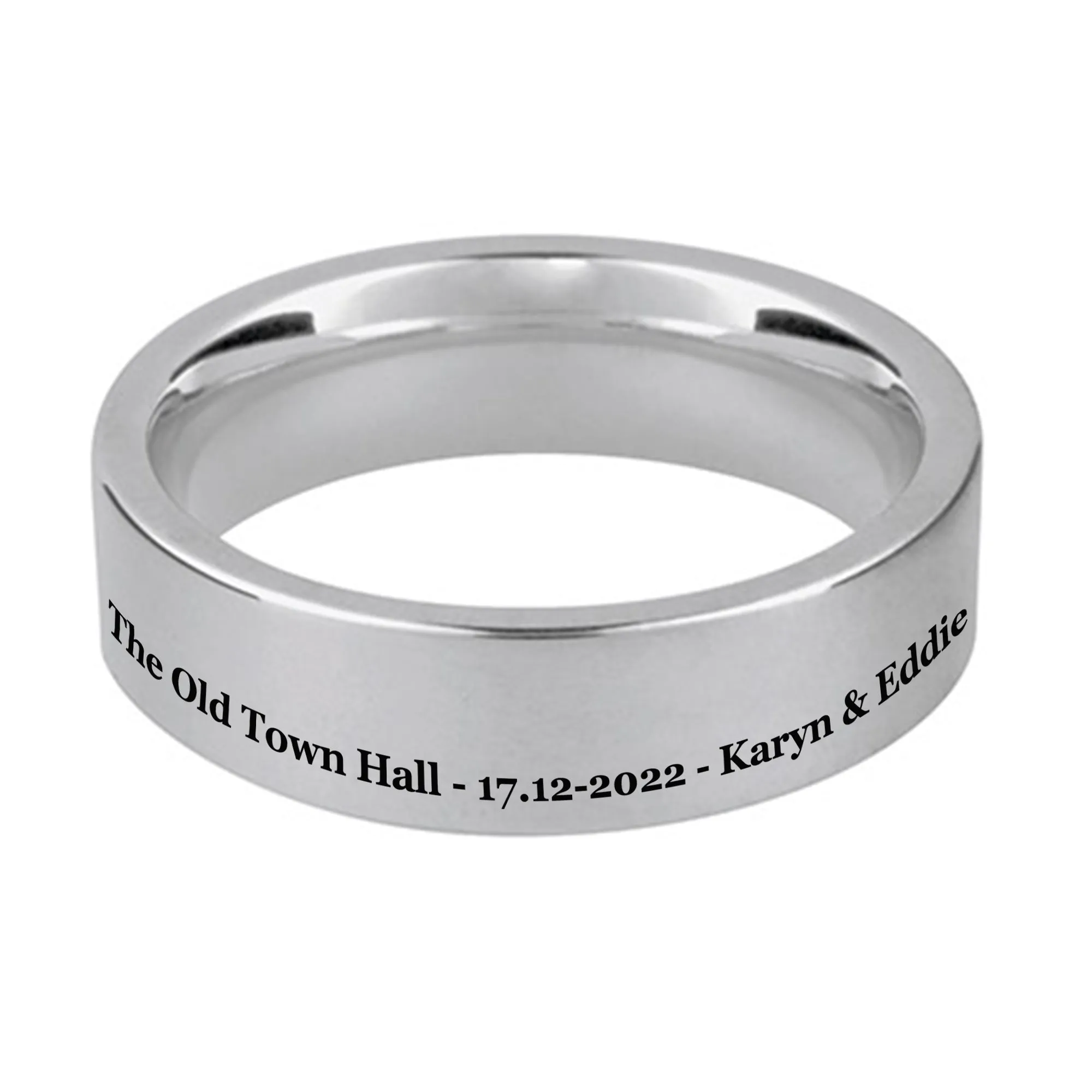 Periphery Personalised Message Silver Ring
