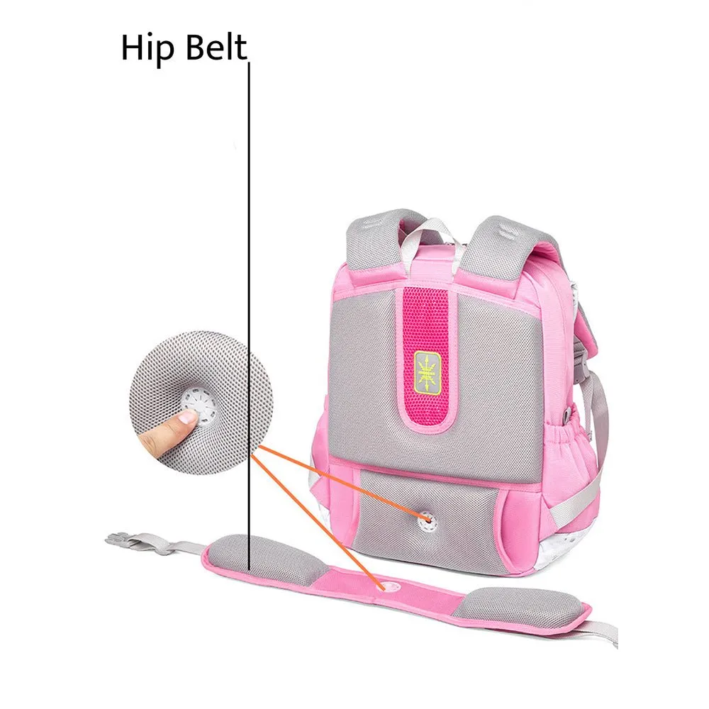 Pink Rainbow Splash Ergonomic School Backpack for Kids