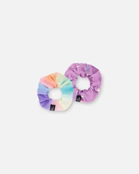 Printed Swim Hair Elastics (Pack Of 2) Multicolored