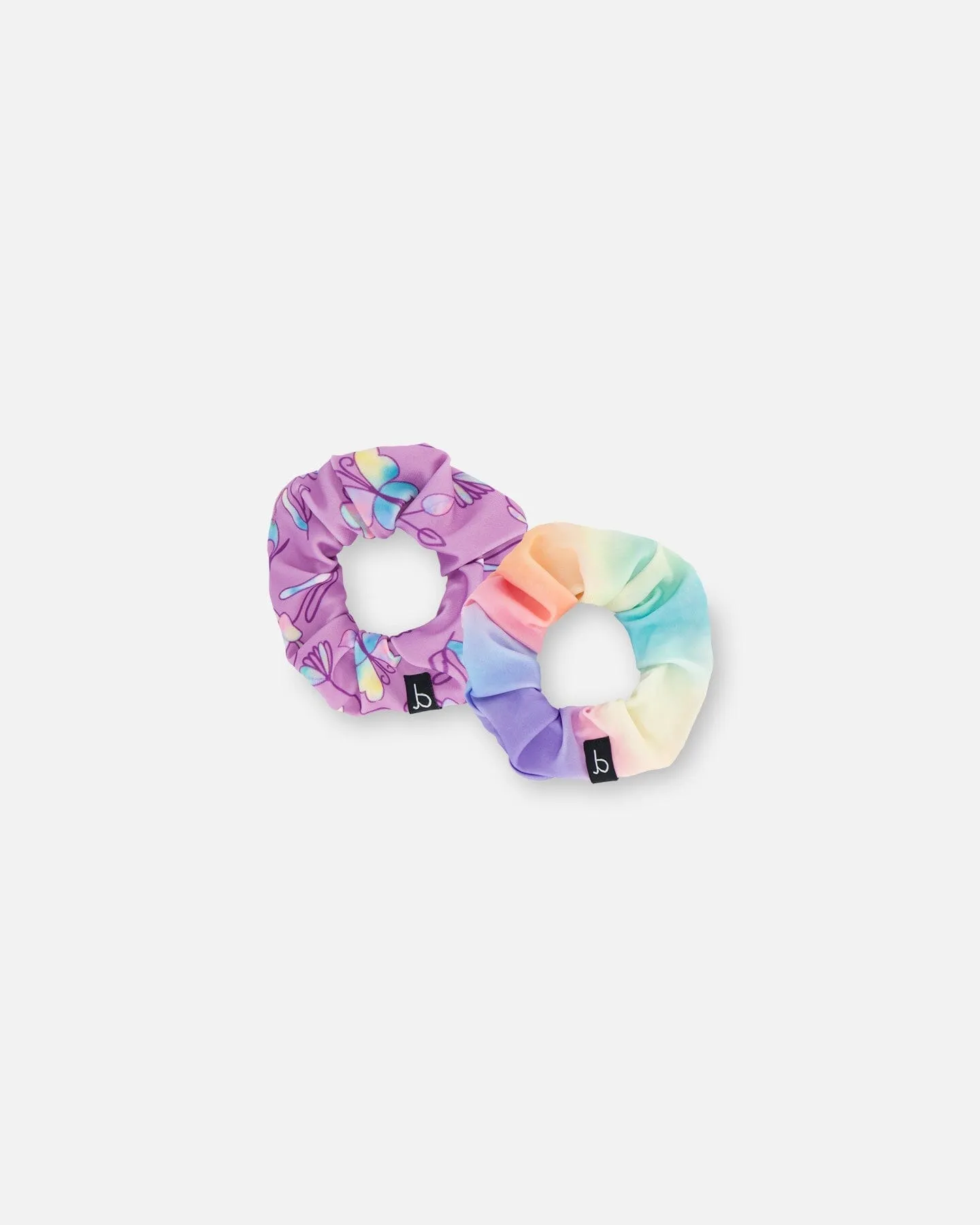 Printed Swim Hair Elastics (Pack Of 2) Multicolored