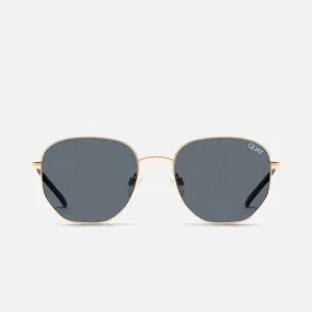 Quay Big Time Sunglasses - Gold Smoke