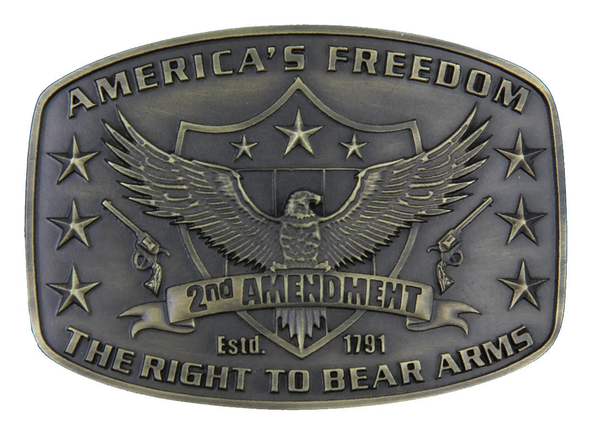 "2nd Amendment" Western Belt Buckle