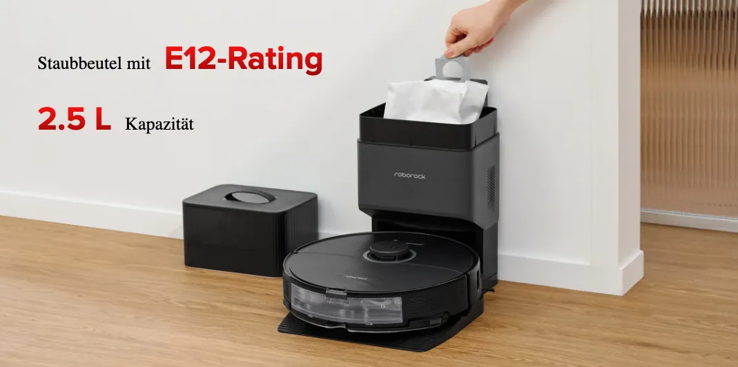 Roborock - S8  Robot Vacuum Cleaner Wet / Dry Floor Cleaning with RockDock Plus / App Control (R100030) - White