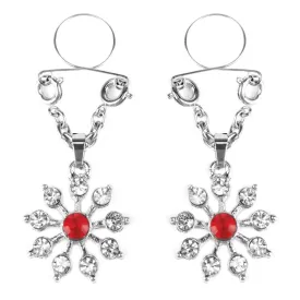 Ruby and Diamond Star Nipple Jewellery
