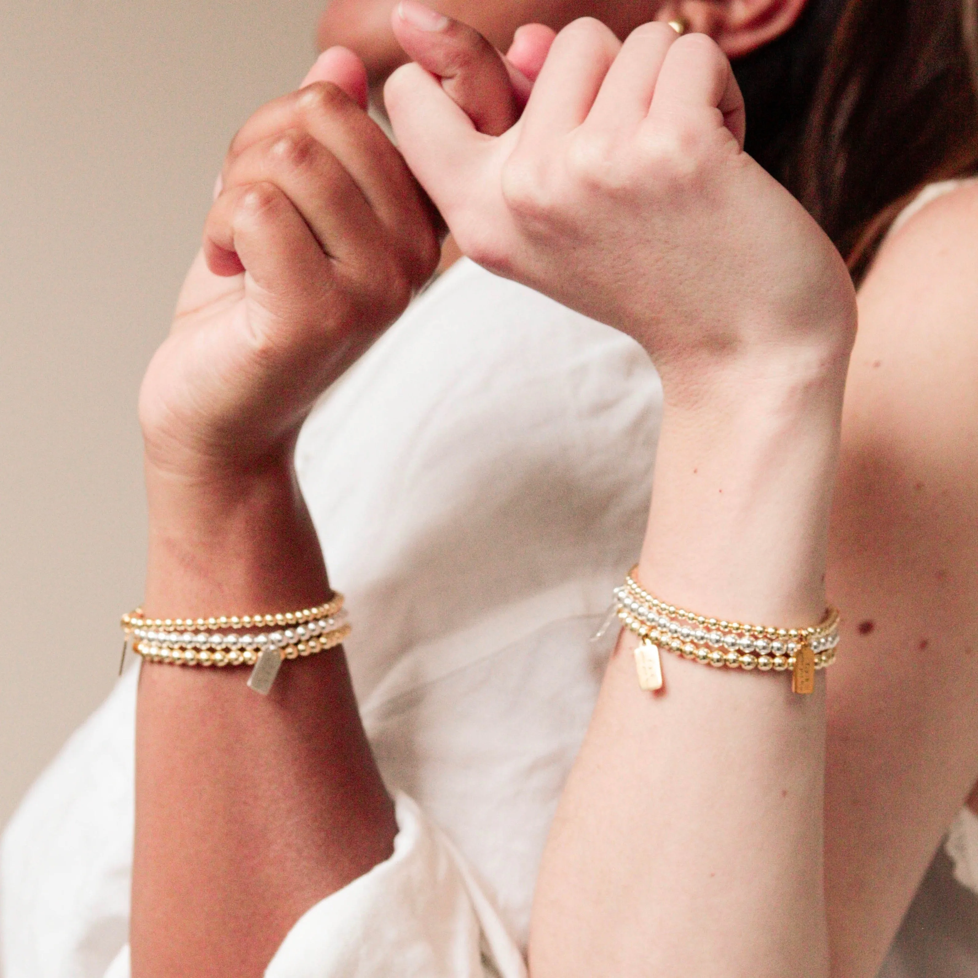 SILVER STAPLE BRACELET