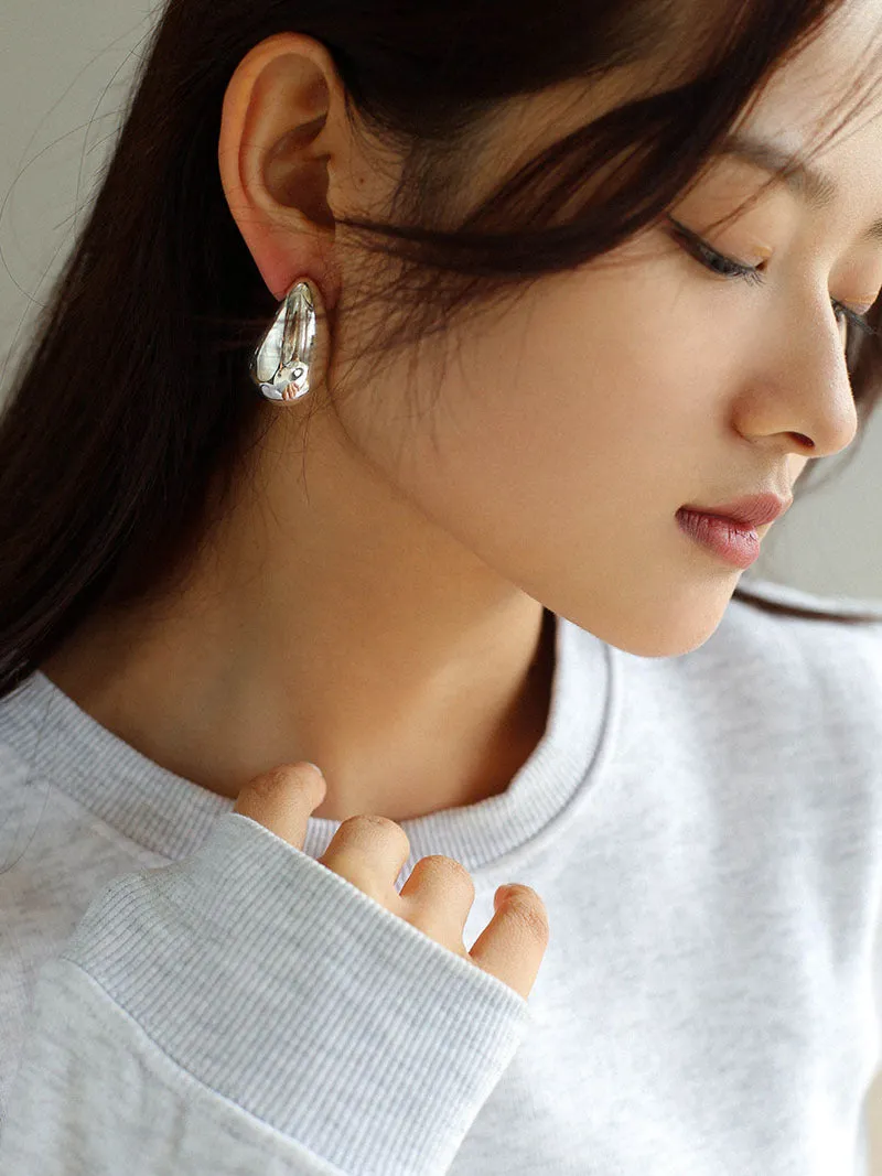 Simple Glossy Water Drop Earrings
