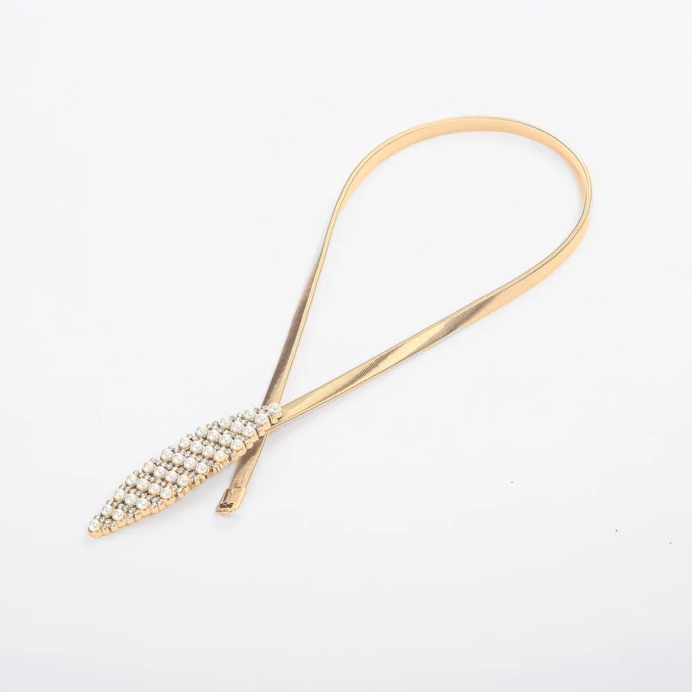 Skinny Punk Elastic Alloy Belt
