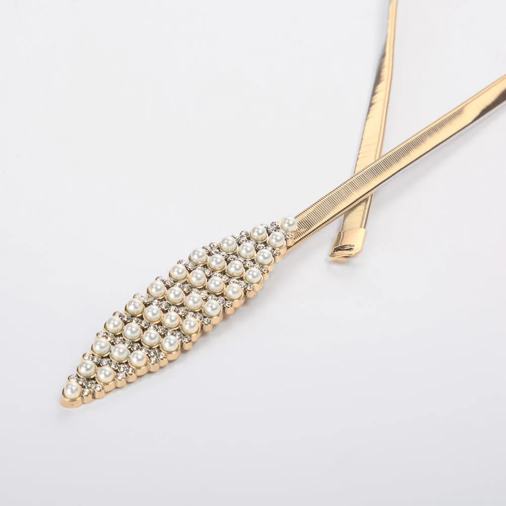 Skinny Punk Elastic Alloy Belt