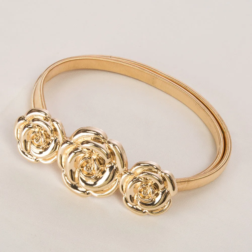 Skinny Punk Elastic Alloy Belt