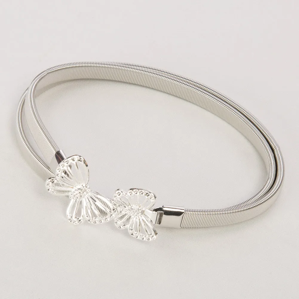 Skinny Punk Elastic Alloy Belt
