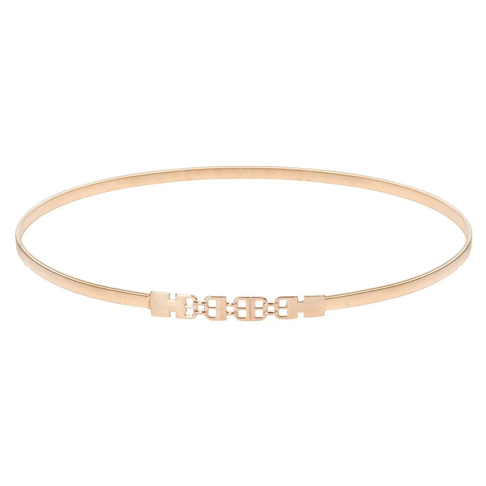 Skinny Punk Elastic Alloy Belt