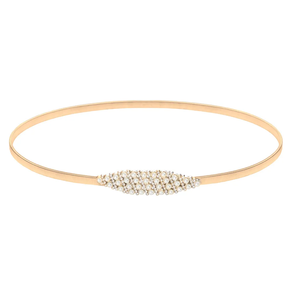 Skinny Punk Elastic Alloy Belt