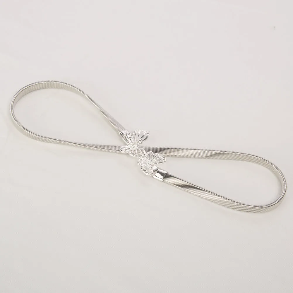 Skinny Punk Elastic Alloy Belt