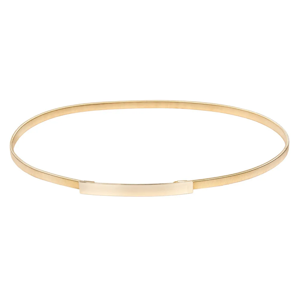 Skinny Punk Elastic Alloy Belt