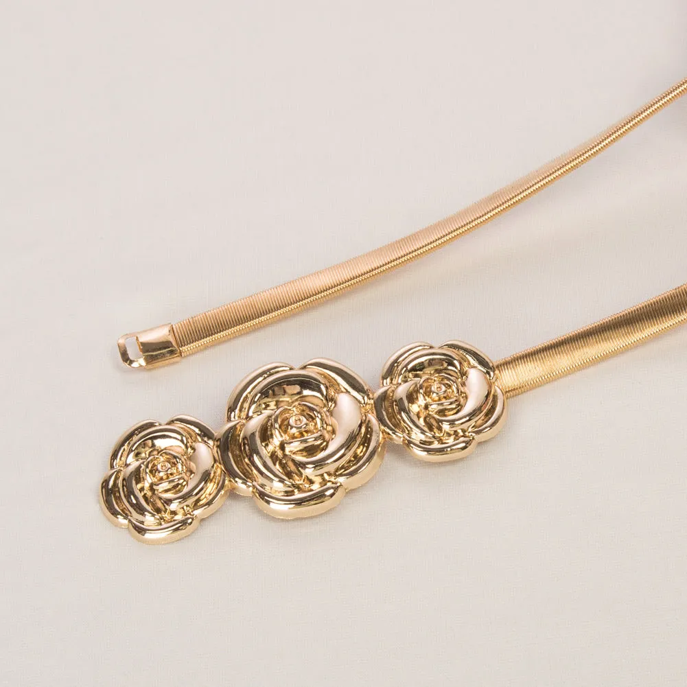 Skinny Punk Elastic Alloy Belt