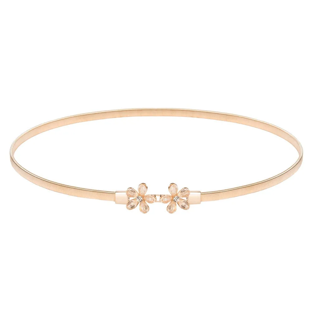 Skinny Punk Elastic Alloy Belt