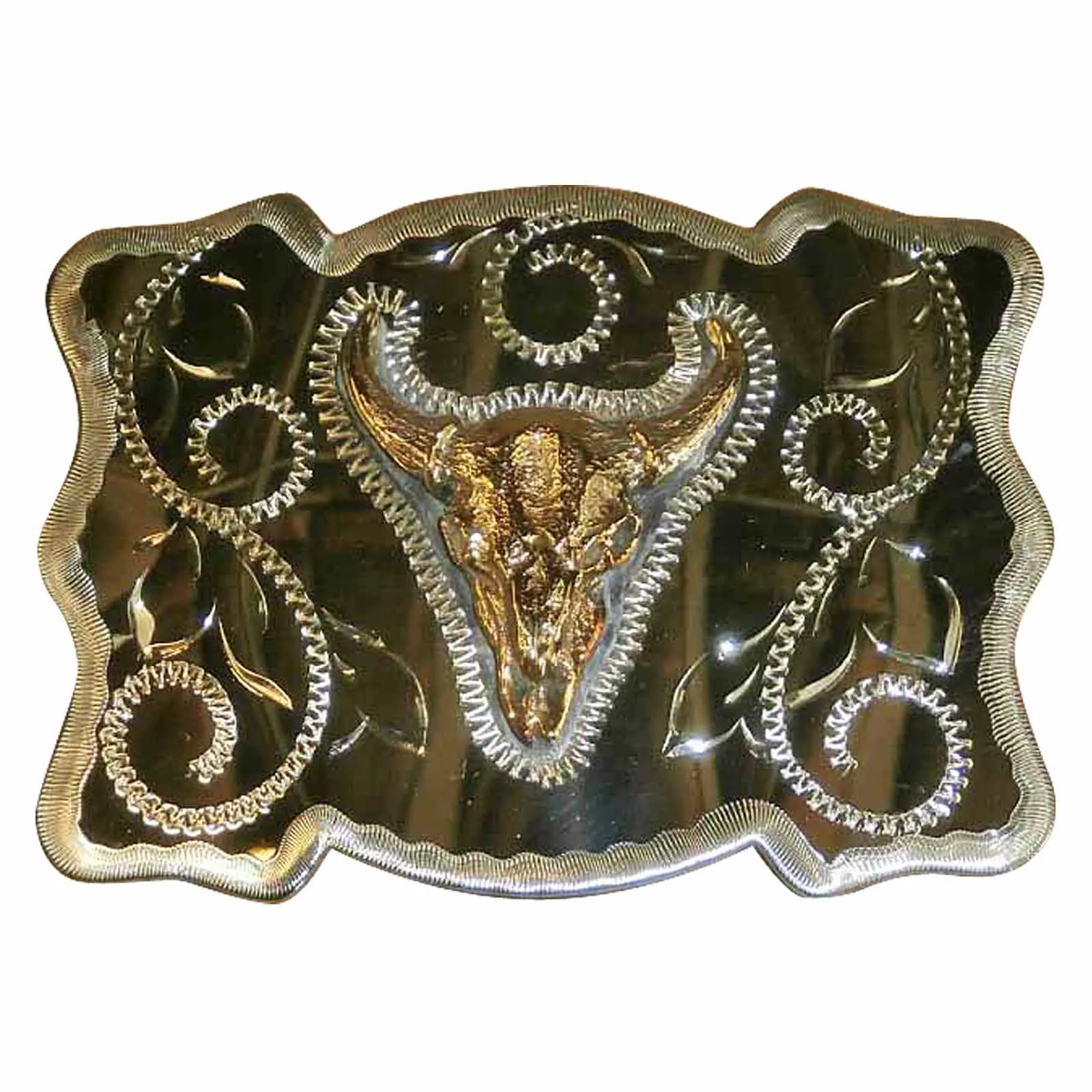Steer Skull Western Belt Buckle