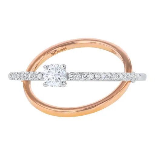 The Connecting Solitaire Pavé Ring