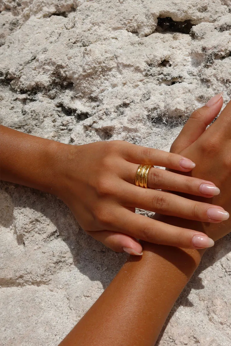 TRIPLE STACK RING SET - GOLD