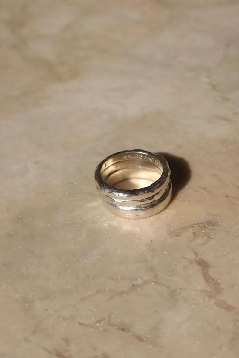 TRIPLE STACK RING SET - SILVER