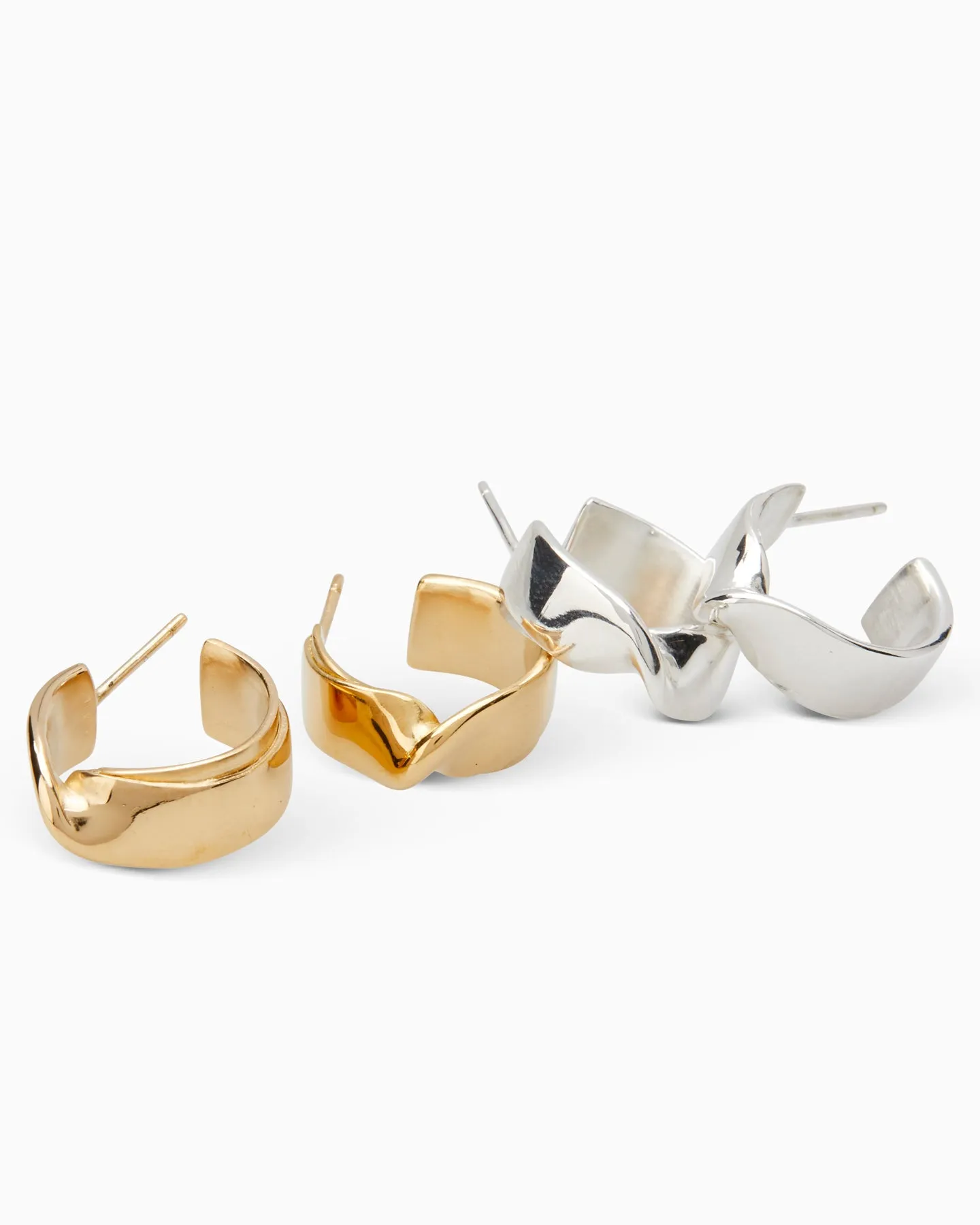 Twist Hoops | Silver