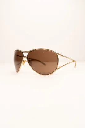 Valentino Gold Aviator Sunglasses