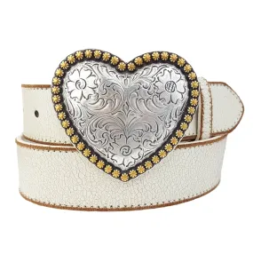 Vintage  Heart Leather belt