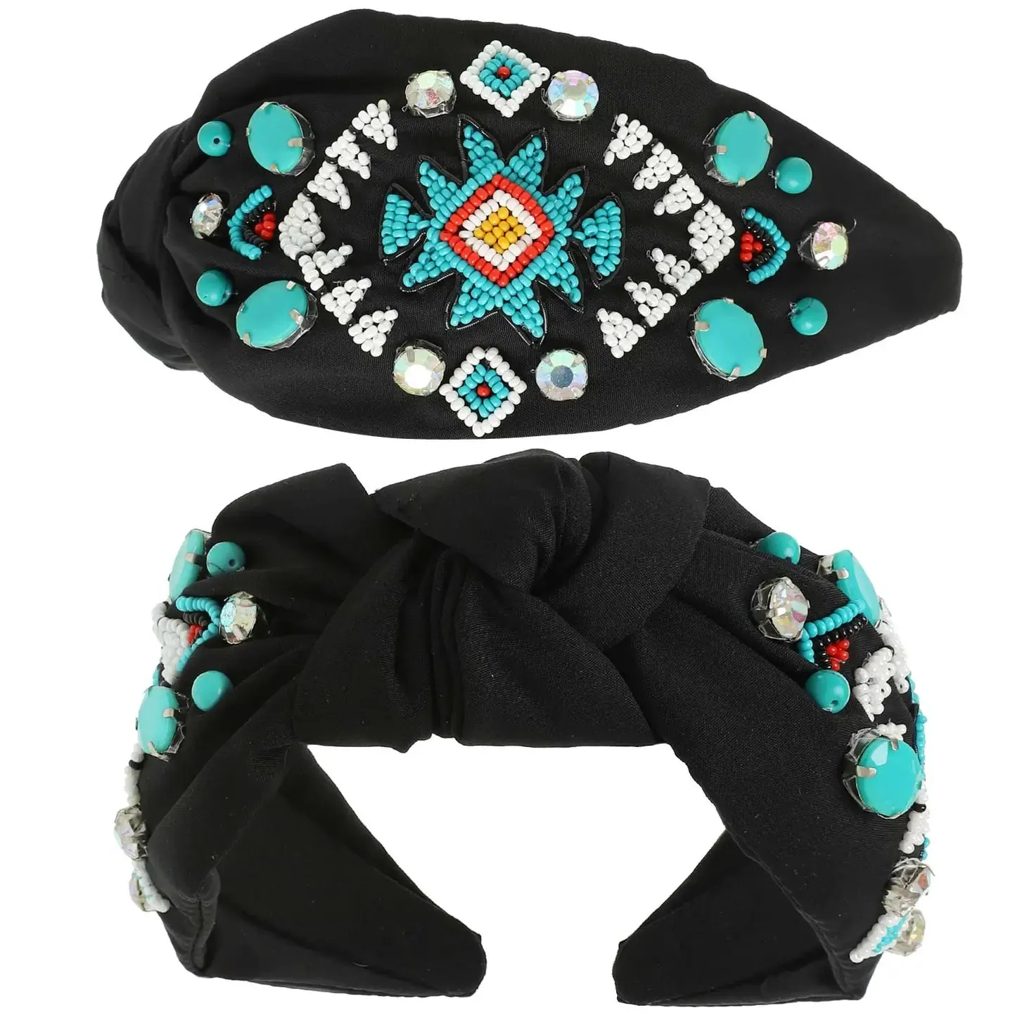 Western Aztec Beaded Headband