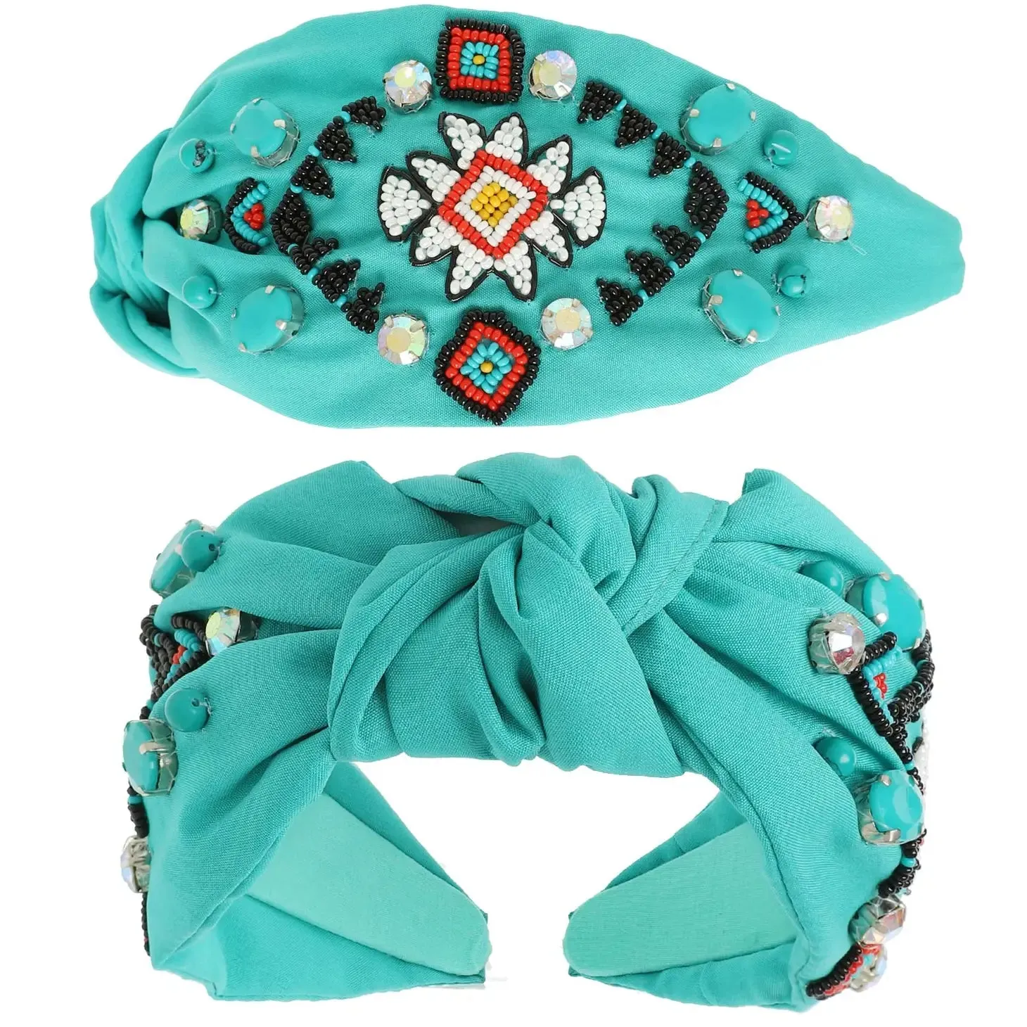 Western Aztec Beaded Headband