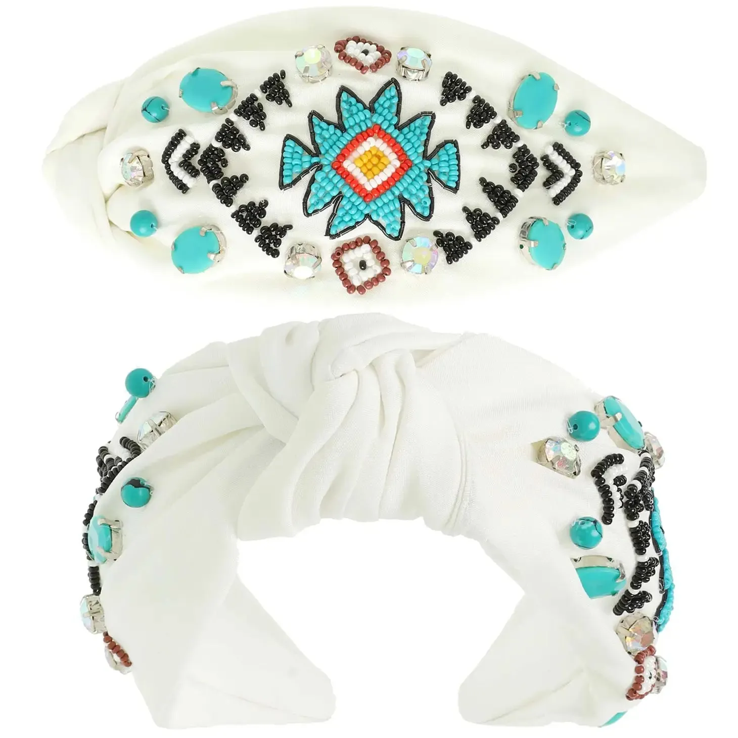 Western Aztec Beaded Headband