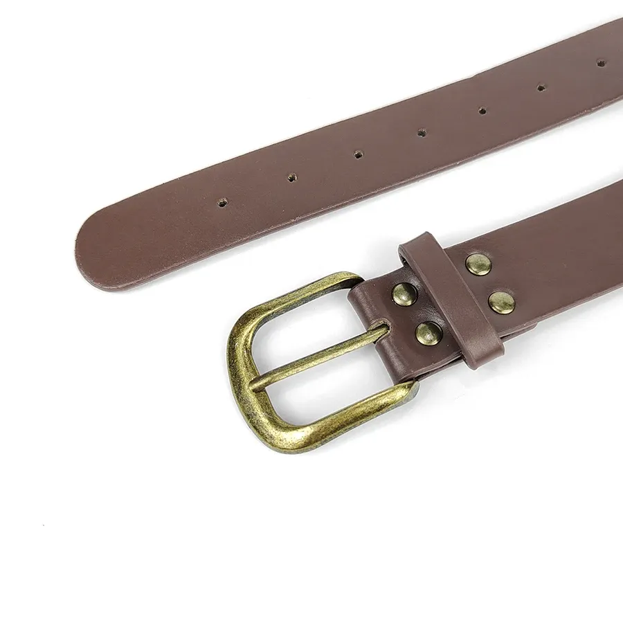 Western Cowboy Style Metal Buckle PU Leather Belt