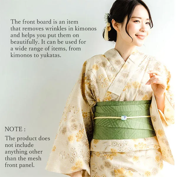 Woman's KIMONO Eseesetials Mae-ita With Belt（Mesh Obi Board ）