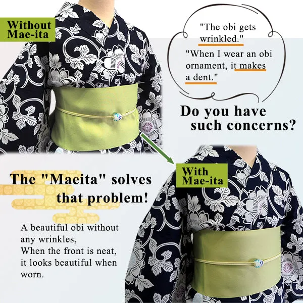 Woman's KIMONO Eseesetials Mae-ita With Belt（Mesh Obi Board ）