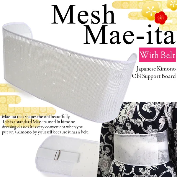 Woman's KIMONO Eseesetials Mae-ita With Belt（Mesh Obi Board ）