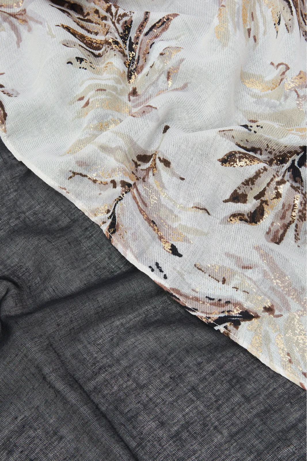 Women Assorted Plain And Printed Scarf Set (2 Piece)