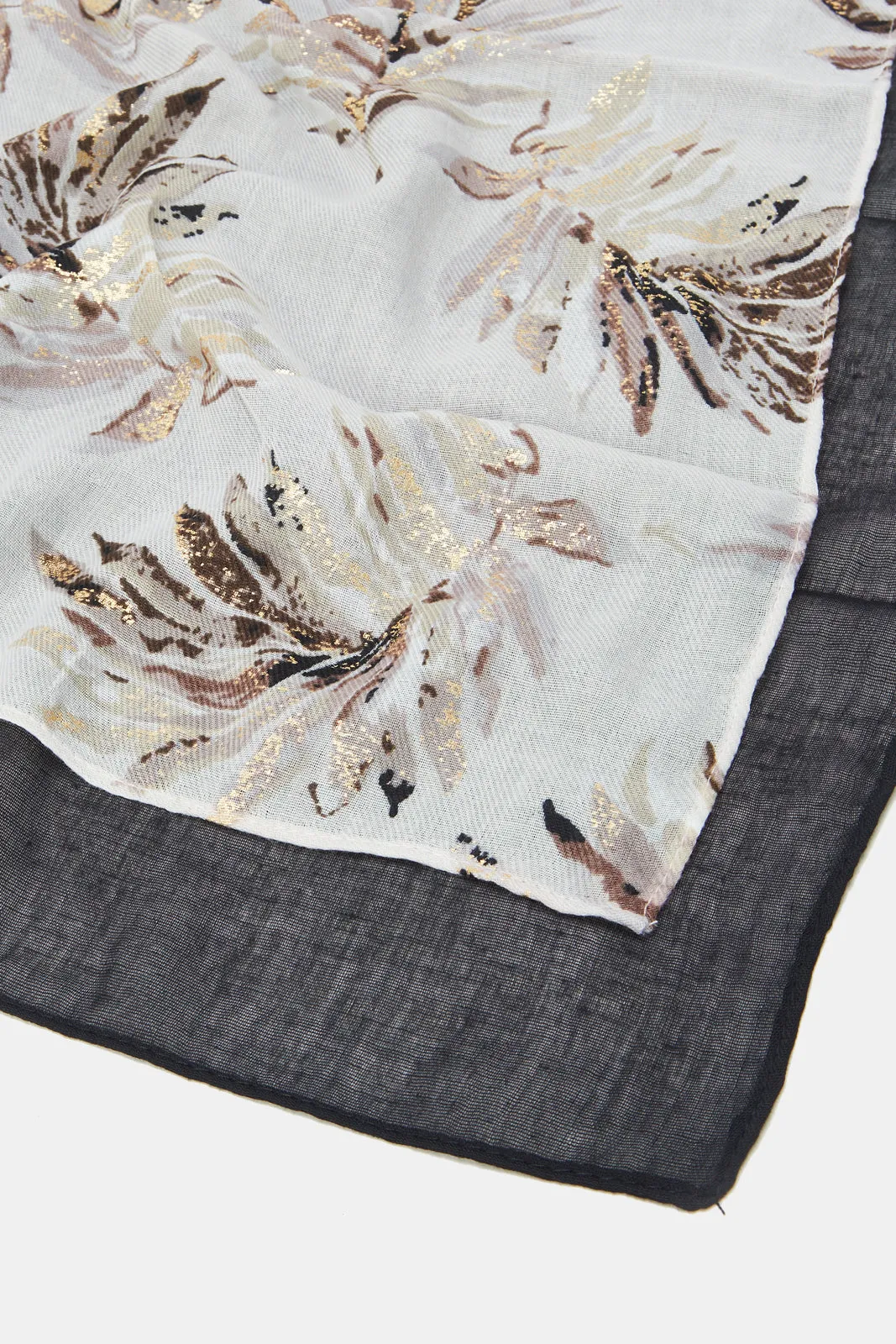 Women Assorted Plain And Printed Scarf Set (2 Piece)