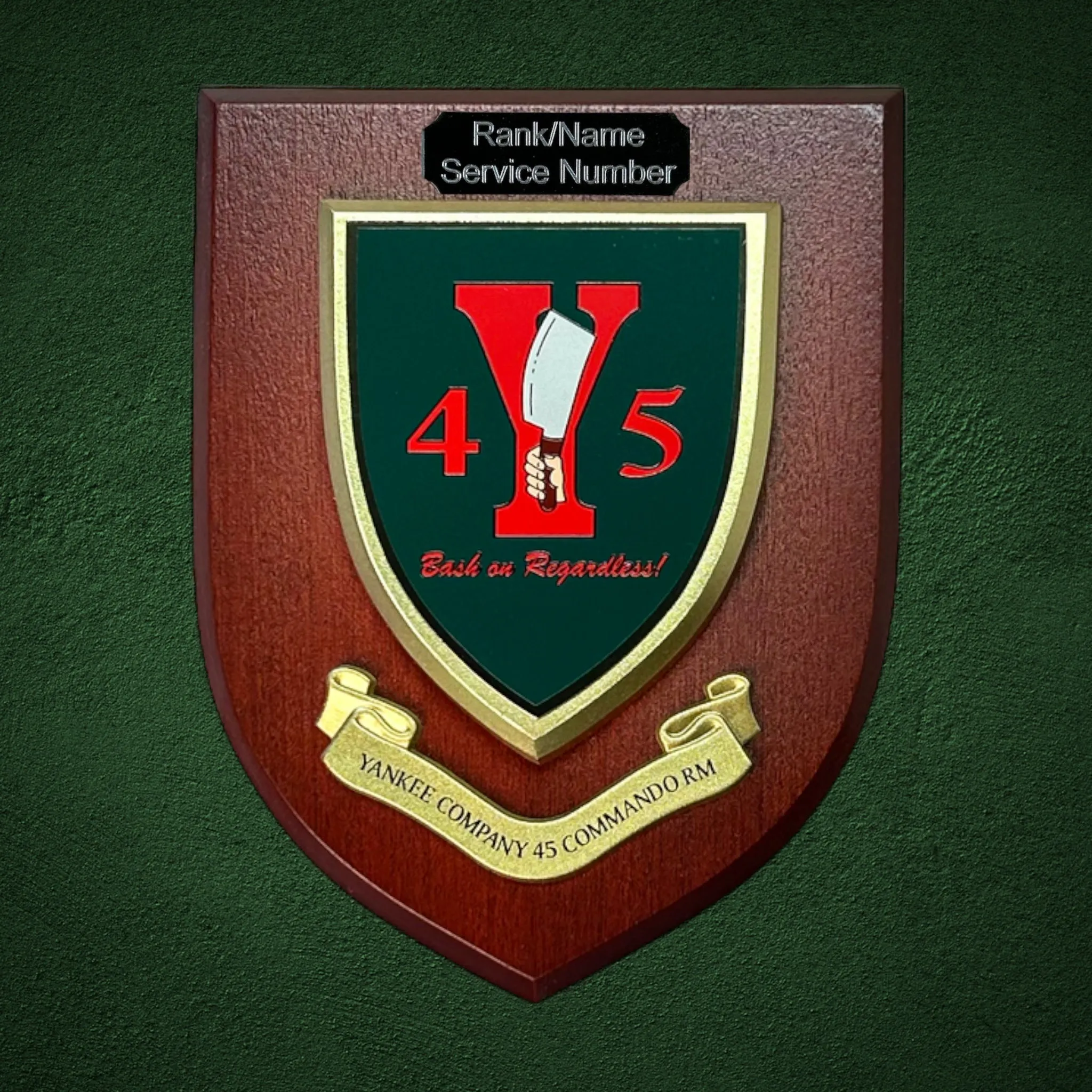 Yankee Company 45 Commando Plaque